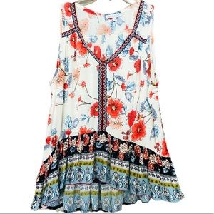 Patrons of Peace Flowers Tank Size Small EUC